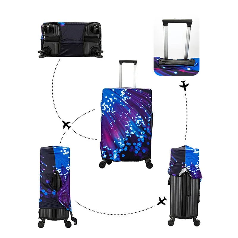 TY Doodle Luggage Cover Stretch Fabric Suitcase Protector Baggage Dust Case Cover Suitable for 18-29Inch Travel Accessories