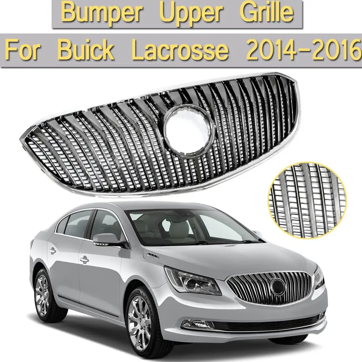 

Передний бампер, верхняя решетка для Buick Lacrosse 2014-2016, передний бампер, верхняя решетка, решетка в сборе, гоночные грили