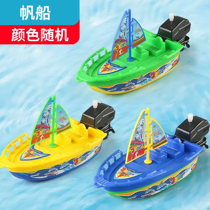 Kids Speed Boat Motorboat Ship Wind Up Toy Bath Toys Shower Toys Float in Water Kids Classic Clockwork Toys for Children Gifts 5