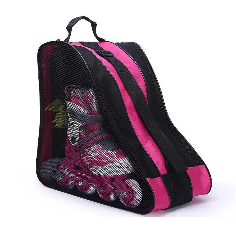 New Three-layer Wear-resistant Thickened Roller Skating Shoe Bag Ice Skate Shoulder Backpack Triangle Storage Handbags