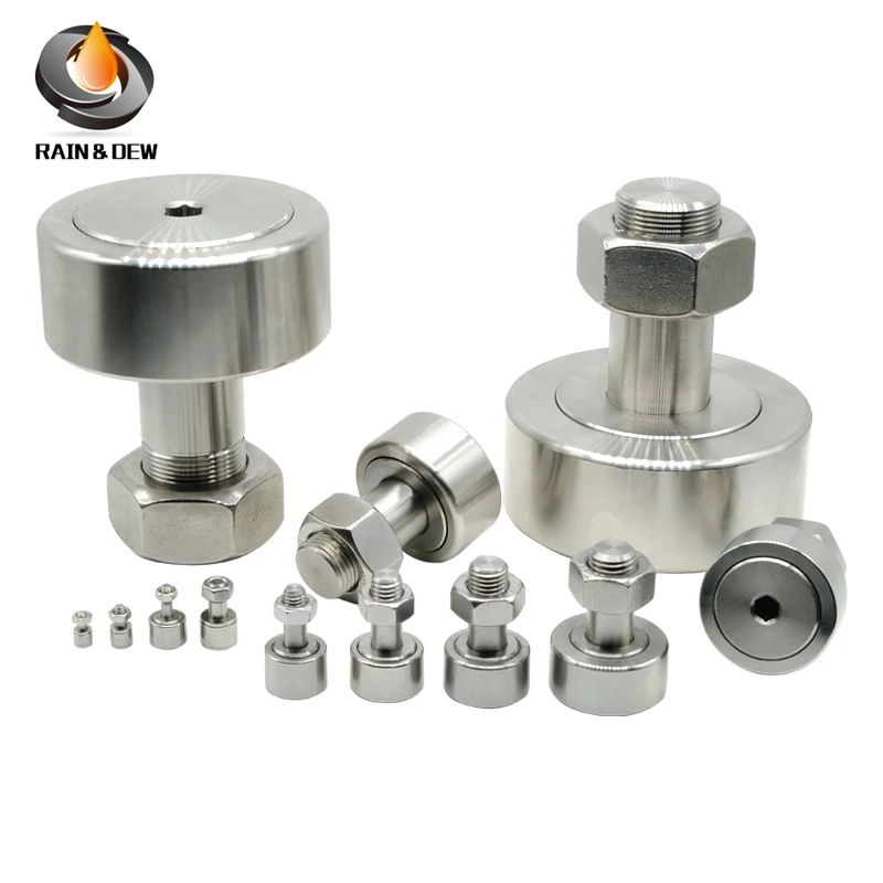 볼트 포함 스테인리스 스틸 니들 롤러 베어링, 팔로워 베어링, SUS304, KR16 CF6 캠, M6X16X28.2 mm, 1 개