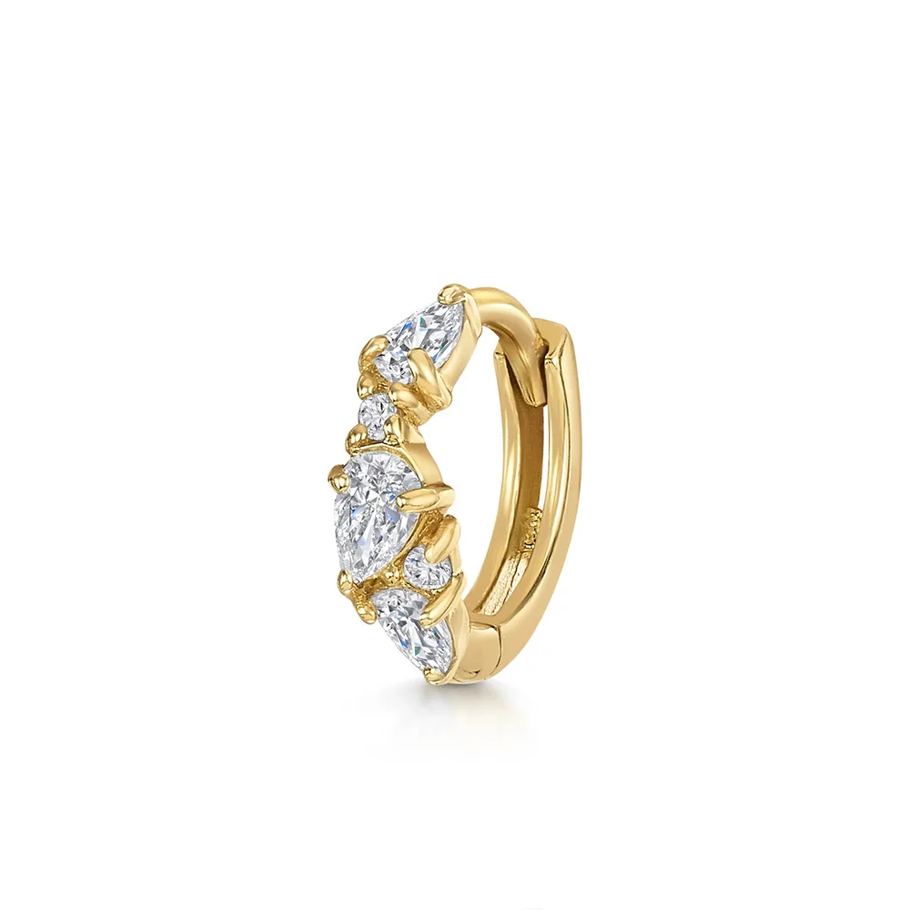 Signore Coolbodyart orecchino borchie 925' Sterling Silver ciclo di progettazione del suono con zirconia
