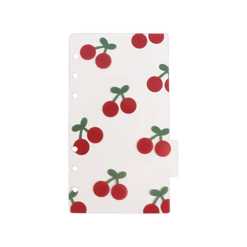 5장 A6 루즈리프 노트 리필 용지 벚꽃 스프링 바인더 디바이더 페이지 분리지 인덱스 바인더 내지 6홀