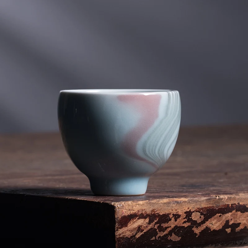 

Керамическая креативная чашка Longquan Celadon ручной работы, Женская чашка для дегустации чая, одинарная чашка Ye Zhengmao Yanxia, подарочная коробка