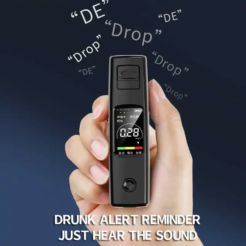 Alcohol Breathalyzer Digital Tester Professional Detector Police Alcotester LCD Display Drunk Driving Test Car Electronics