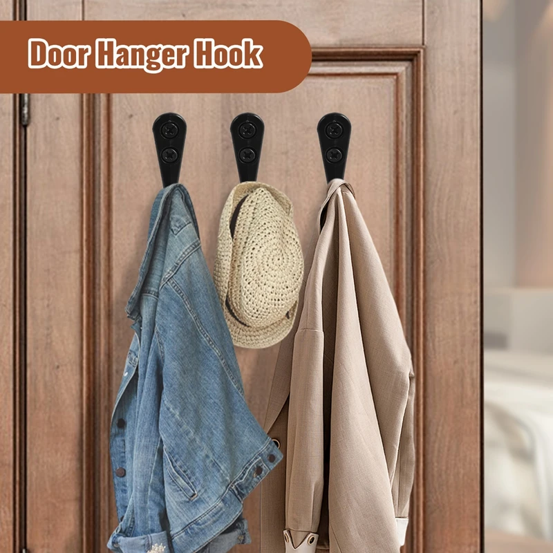 14 PCS Wall Mounted Hooks Coat Hooks Door Robe Hook For Hanging Towel Hat Key Cup Single Metal Hook For Bedroom-A021