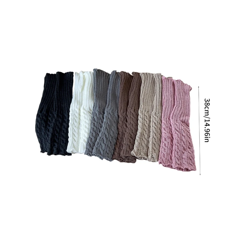 Leg Warmers for Child Girls Handmade Crochet Knee High Socks Breathable Tights Children Leg Warmers