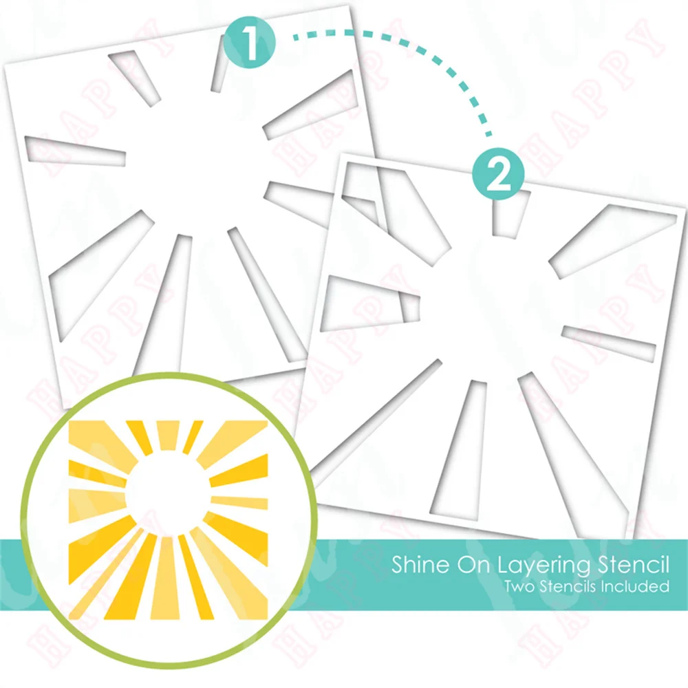 Shine On Layering Stencil Stencil A Strati Fai Da Te Pittura Grafica Scrapbook Ornamento Album Modello In Rilievo Stencil Nuovo 2024