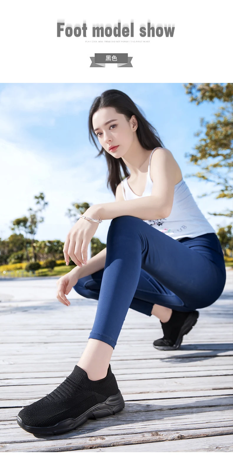 Description Picture 2 of itemWomens Light Running Shoes Jogging Shoes Breathable Women Sneakers Slip On Loafer Shoe Momens Casual Shoes Sock Shoes size 35-44