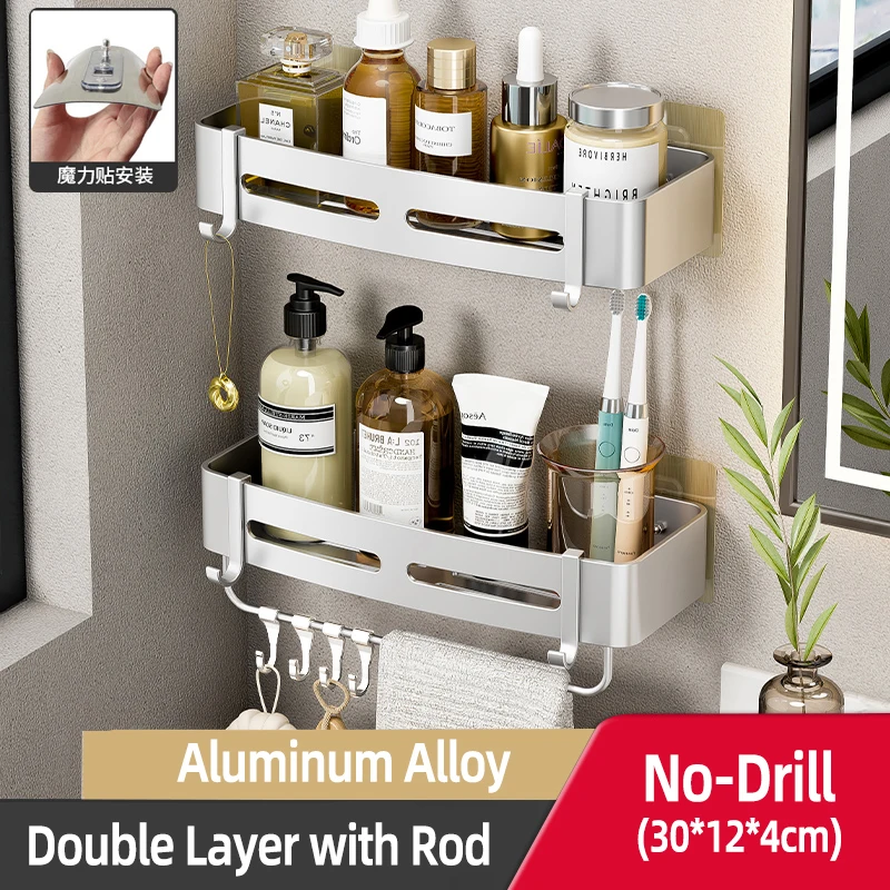 Bathroom over sink shelf