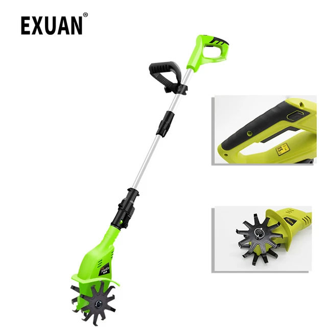 Cordless Tiller Electric Cultivator 20V Electric Rotary Tiller Cultivator  Handheld Mini Garden Grass Trimmer Tractor Excavator - AliExpress