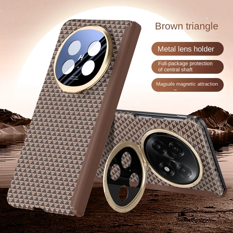 Textured Slim Fiber Phone Case with Metal Lens Bracket - Magnetic Drop & Fingerprint Resistant