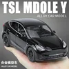 1:24 Tesla Model Y High Simulation Diecast Metal Alloy Model car Sound Light Pull Back Collection Kids Toy Gifts 5