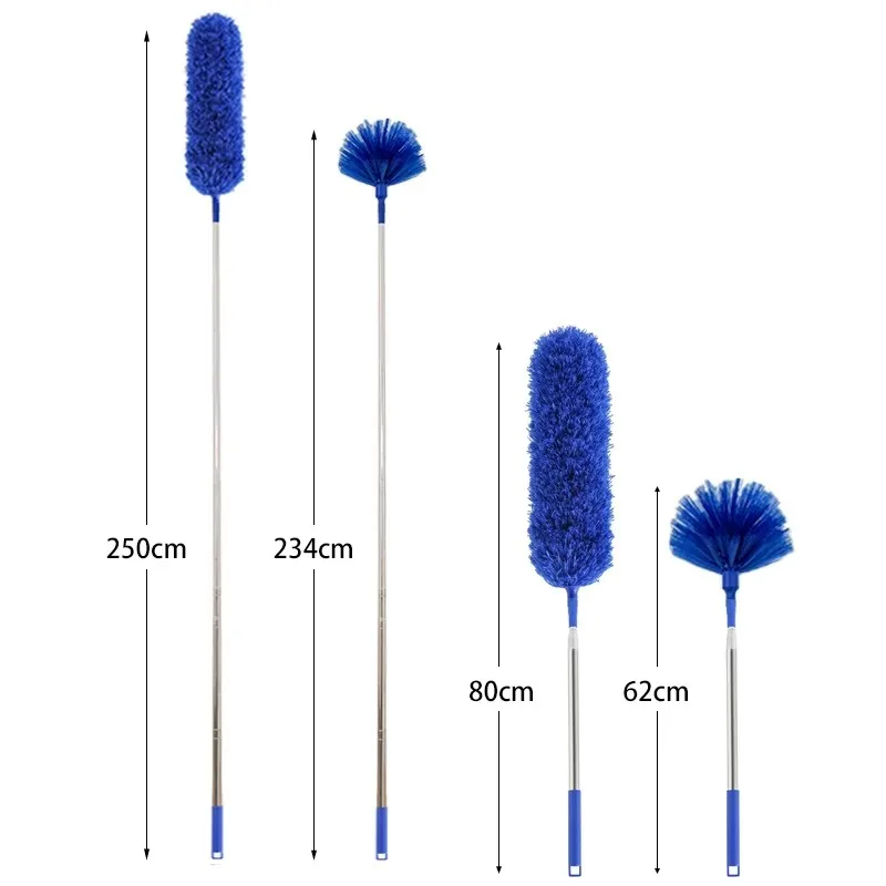 Telescopic Washable Duster 250 cm Multifunctional Microfibre Brush Gap Mop for Spider Web Remover Dust Cleaning