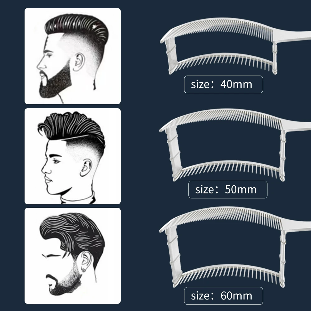 New Curved Positioning Comb Heat-resistant Haircut Clipper Blending Comb For Professional Salon Barber Hairdresser Tools