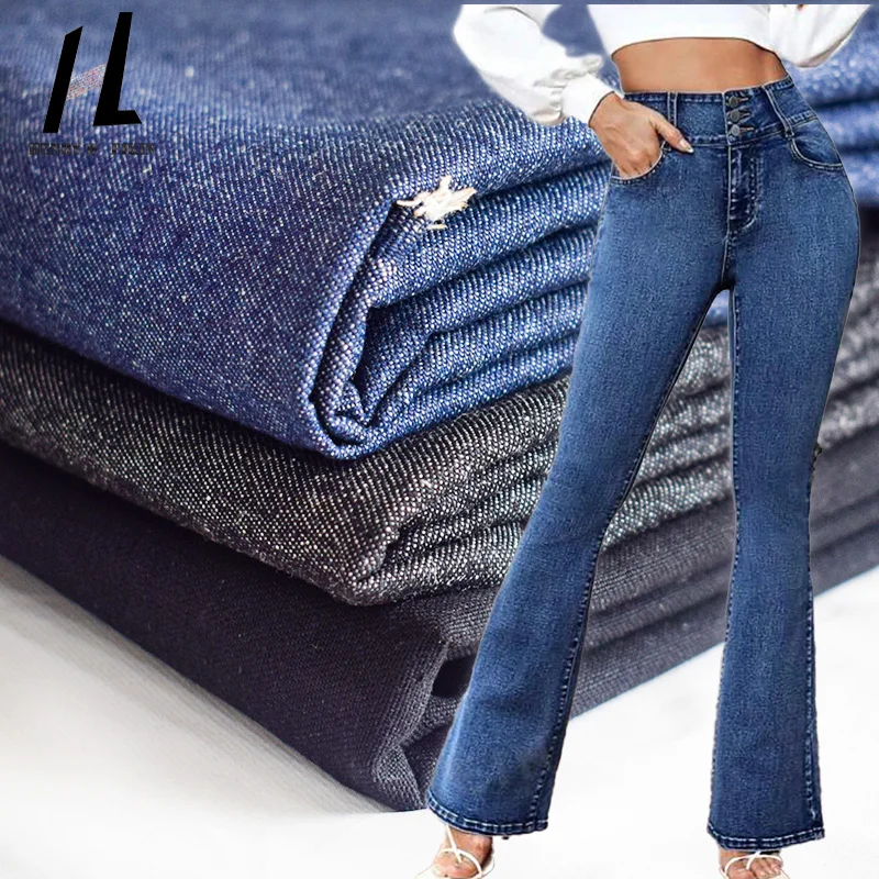 Factory Stock Price Denim Fabric Shiny Jeans Denim Fabric For Making Jean Trouser Coat Cap By The Yard