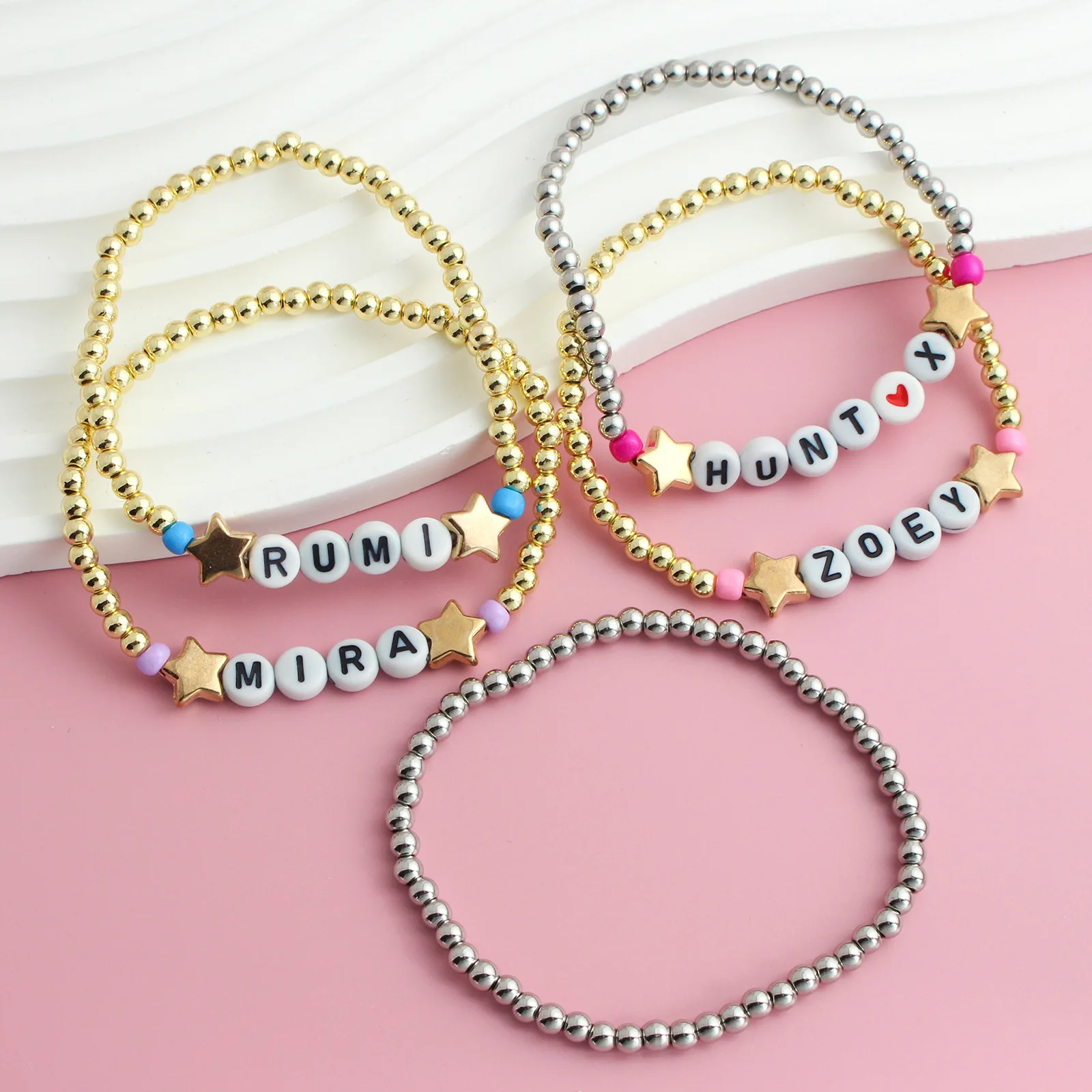 Kpop Demon Hunter Character Bracelets – Rumi, Zoey, Mira, Huntrix