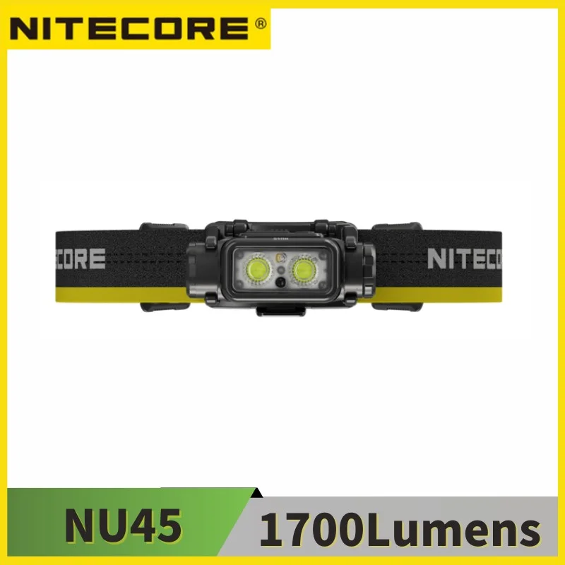 Nitecore NU45 - Lampada Frontale LED UHE NiteLab, 8 LED, Ricaricabile, Ideale Per Outdoor E Corsa