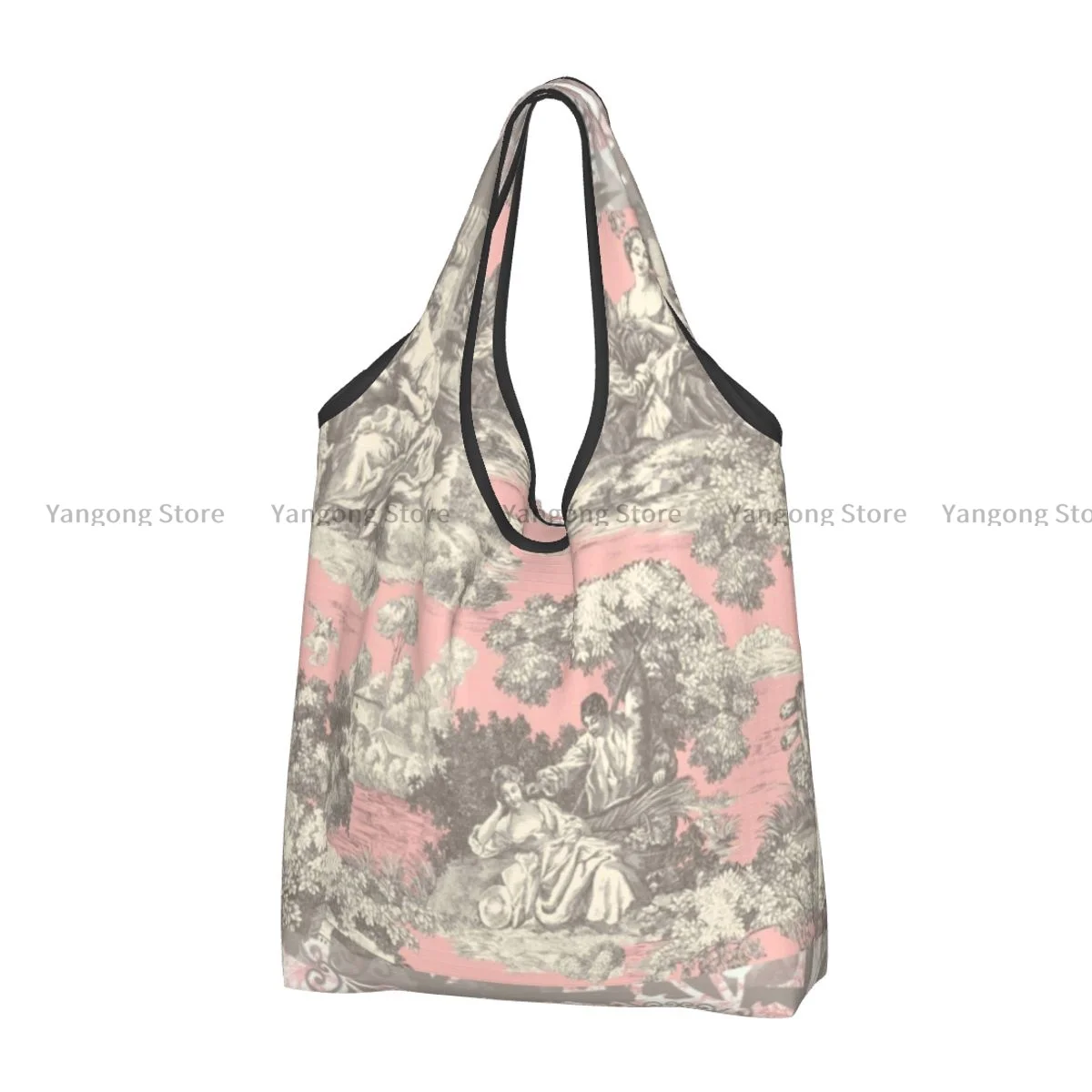 

Сумка для покупок французский холст экологически чистая Складная многоразовая Портативная сумка через плечо для путешествий продуктовая сумка