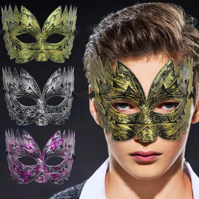 Women Men Plastic Carving Mardi Gras Mask Halloween Party Cosplay Props  Half Face Cover Performance Accessories Masquerade Masks - AliExpress