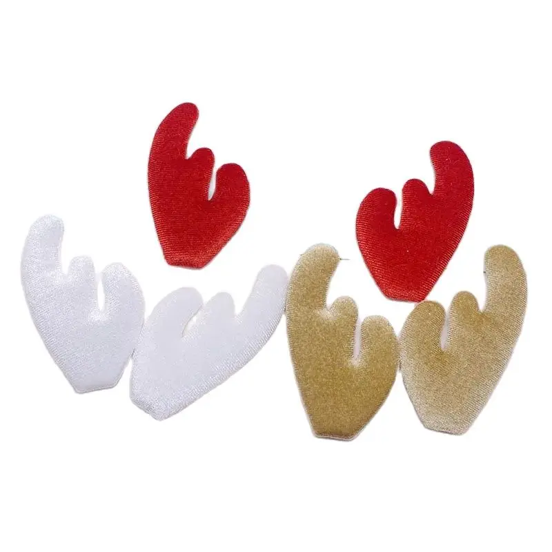 Zwei Seiten Filz Hirschgeweih Ohr gepolsterte Applikation, Kinder Stirnband Zubehör, Schuhe, Hüte Dekoration, Doppelseite, 30 Stück – Detail 4