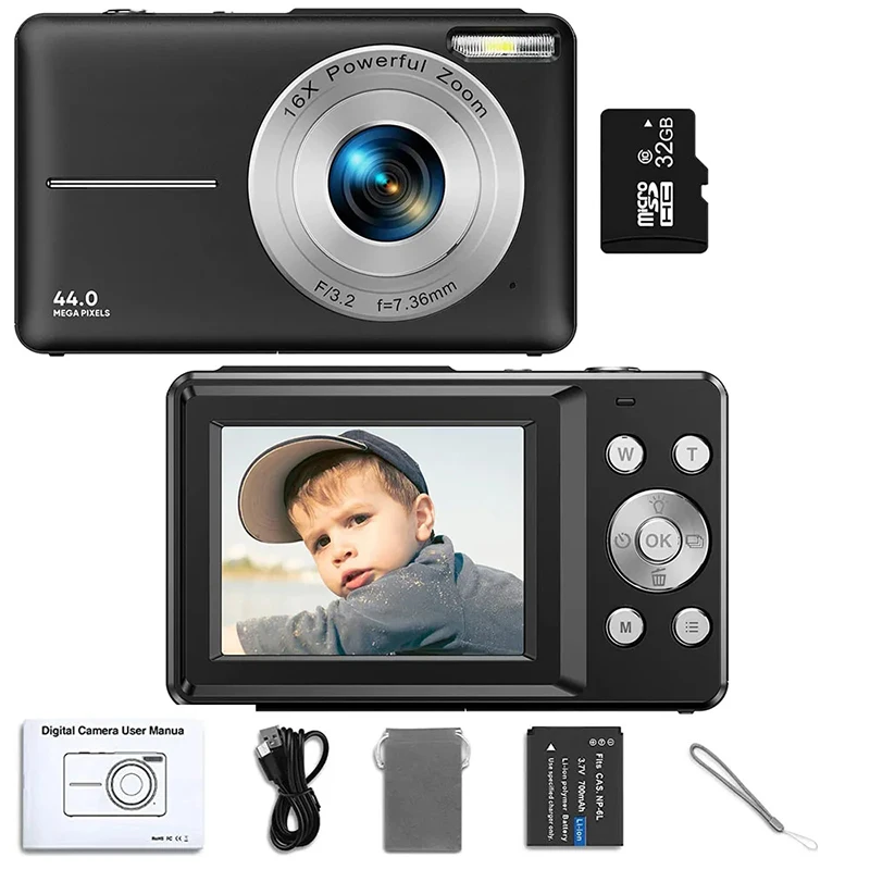 Appareil Photo Numérique 56 MP FHD 1080p Pour Enfants Avec Zoom