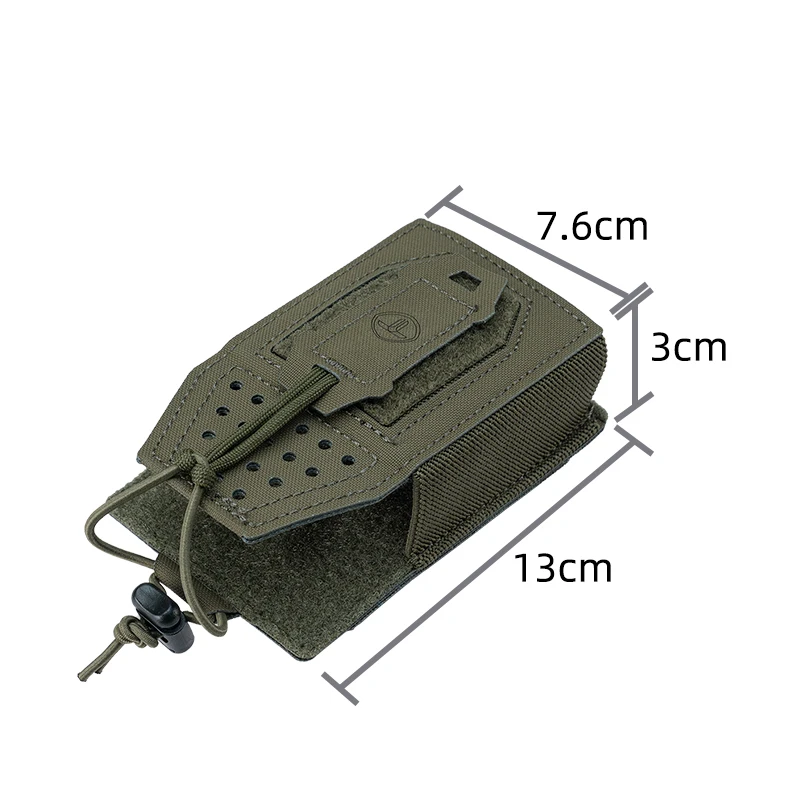 TOPTACPRO Tactical Mini Radio Pouch Molle Walkie-talkie Interphone Pouch Duty Tactical Molle Tool Pouch 8524