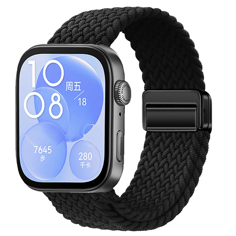Nylon Braided Loop Strap - Magnetic Adjustable Comfort Bracelet Wristband