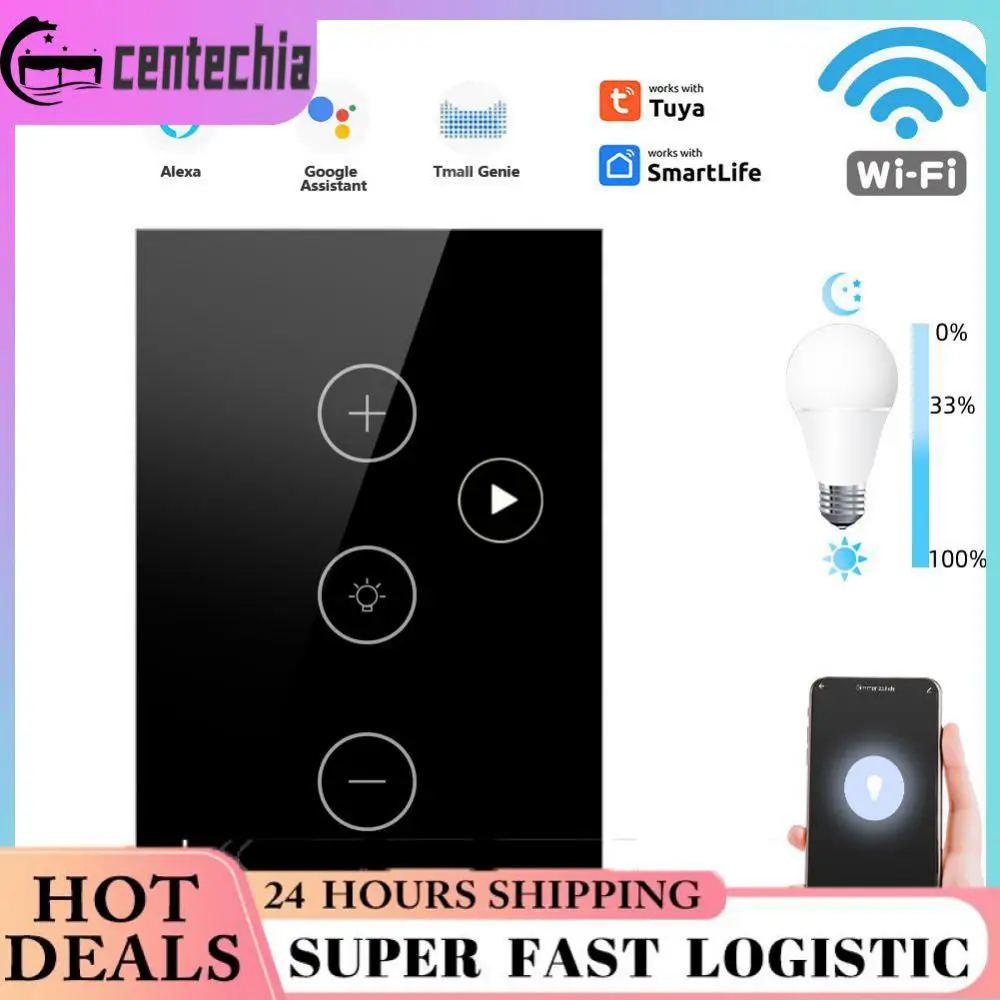 

Настенная сенсорная Беспроводная стеклянная панель с таймером и Wi-Fi