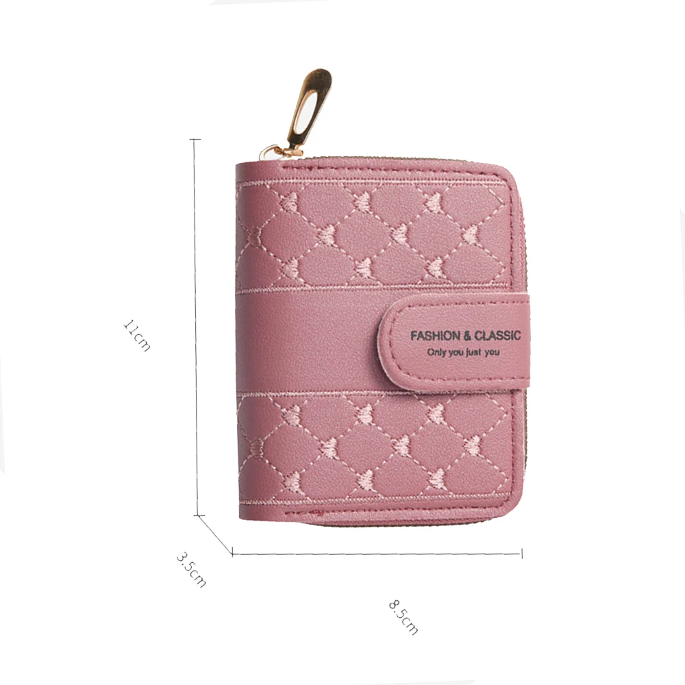 Short Wallet For Women 2023 Fashion Simple New Large Capacity Versatile Heart Color Clutch Zipper Buckle Coin Purse Female Bag 6