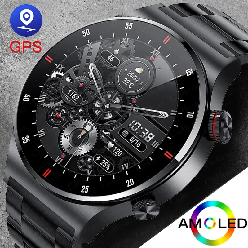 "ساعة NFC Smartwatch 2024 – شاشة AMOLED، مقاومة لل...