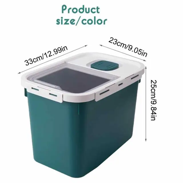 Pet Food Storage Container 22lb Air Tight Dog Food Container Pet Dry Food Storage Moisture Proof Cat Puppy Food Bin With Lid 6