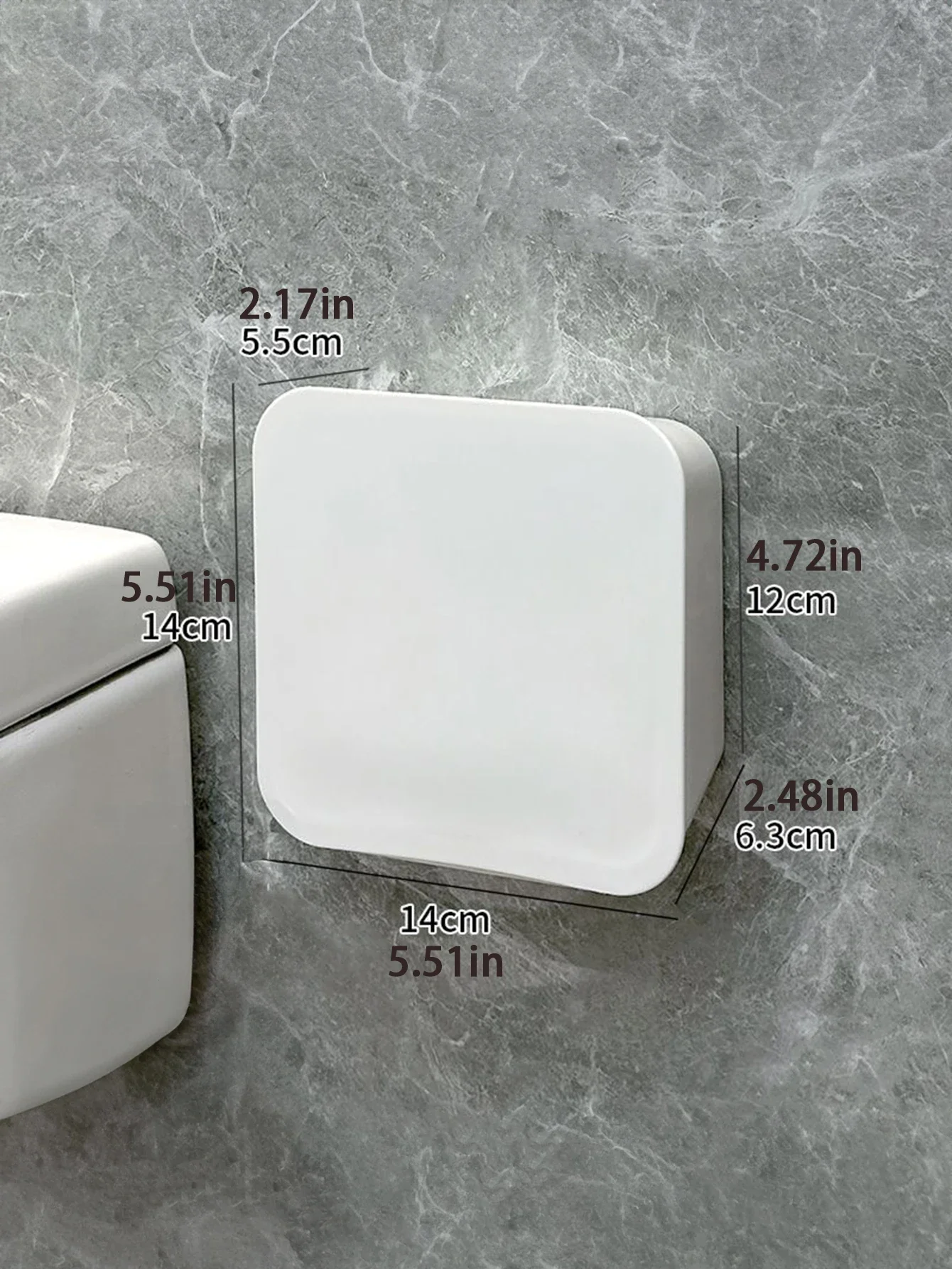 Description Picture 3 of itemMulti-functional Bathroom Storage Box Wall-mounted Sealable and Dustproof for Cotton Swabs, Trash Bags and Tissues