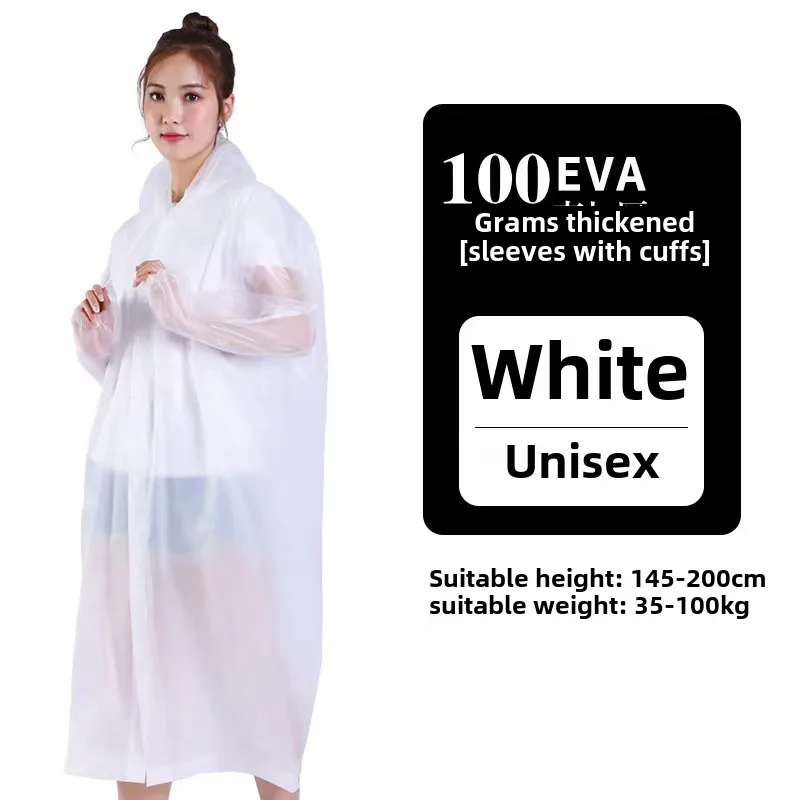 EVA Thickened Reusable Raincoat Poncho for Adults Kids Students, Lightweight Waterproof Rainstorm Proof Outdoor Hiking Gear