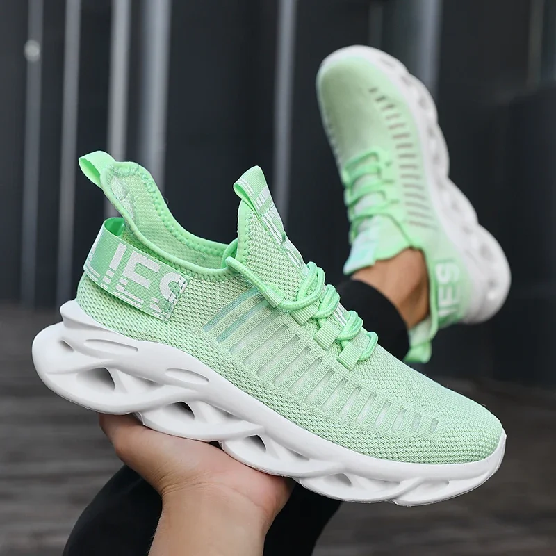 Mesh Slip On Air Cushion Shoes Men's Sport Sneakers Height Increasing Fashion Casual Shoes