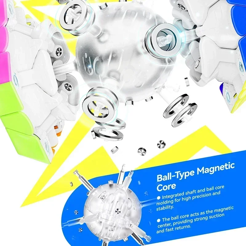 New GAN Megaminx V2 Mega M Magnetic Original High Quality Speed Magic Cube Dodecahedron Magnets Speed Puzzle Gift Toys