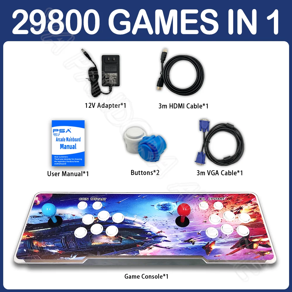 29800 で 1 パンドラボックスアーケードコンソール 2024 3D