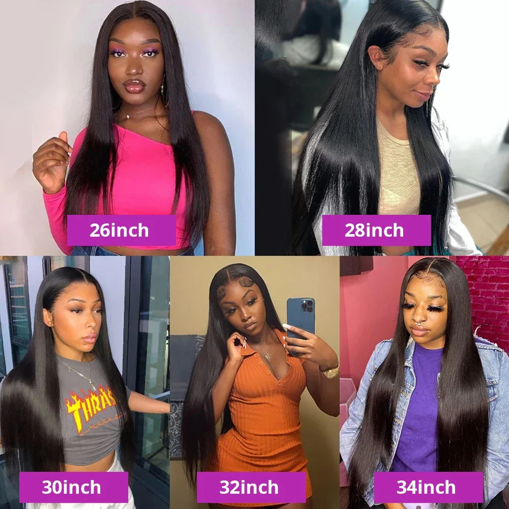 250 Density Natural Color Straight Wig 13x4 HD Lace Front Human Hair Wig Pre Plucked with Baby Hair for Black Women