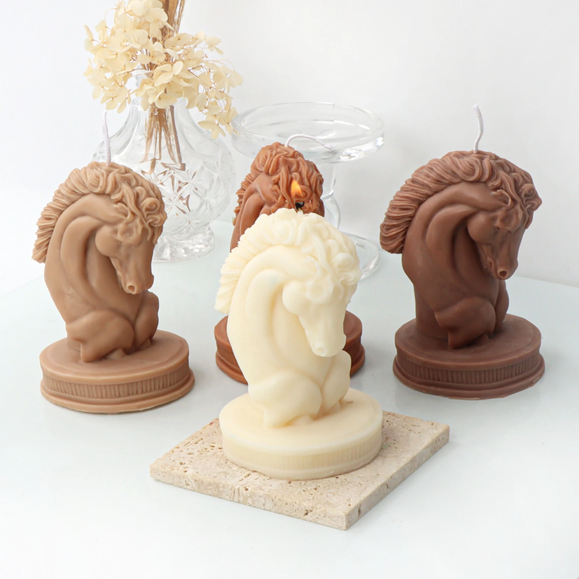 Horse Head Candle Mold Animal Resin Casting Mold Home Decor Resin Making