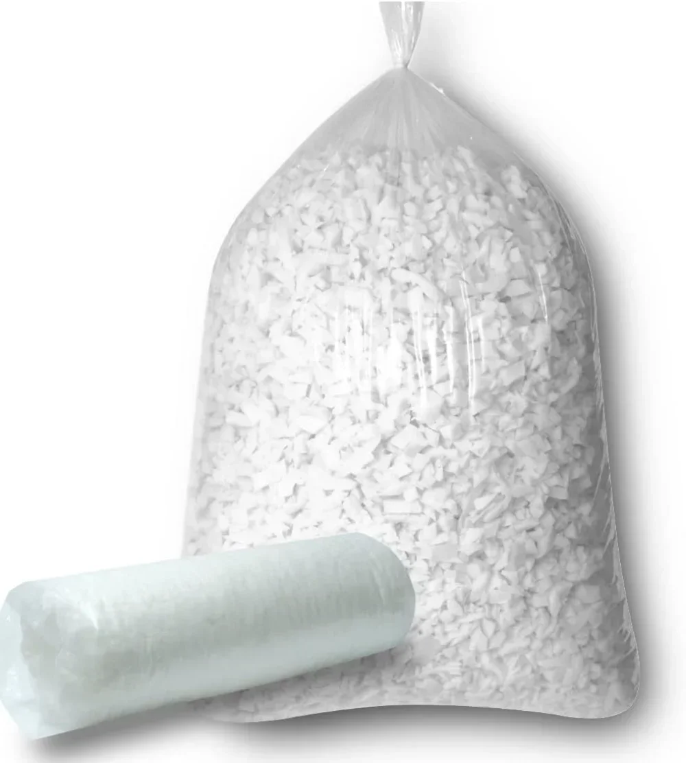 30lbs Shredded Memory Foam Bean Bag Filler With Added Gel Particles-Soft & Convenient For Couch Cushions
