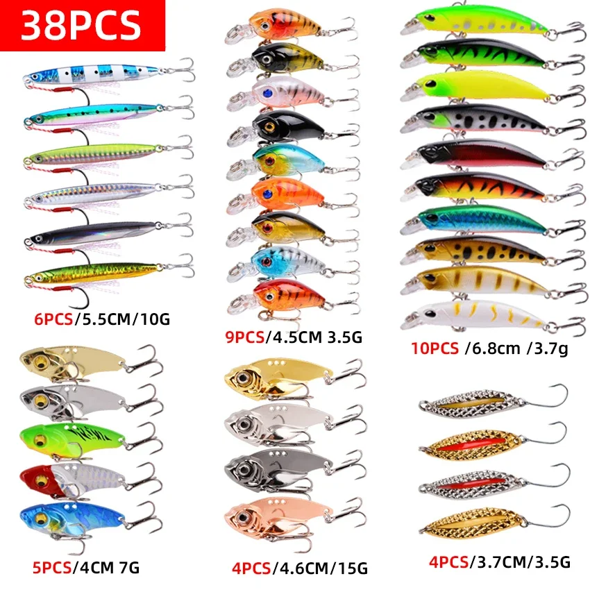 Salt Water Fishing Lure Kit, Metal Vib Crankbaits, Artificial Hard Bait,  Wobblers for Bass, Fishing Goods, Tackle - AliExpress