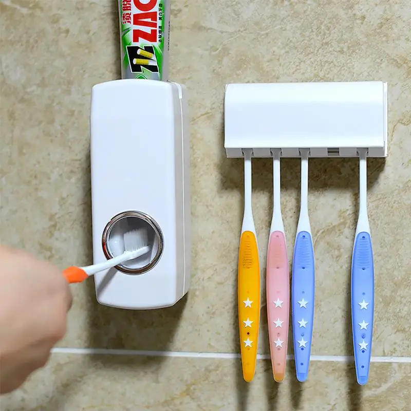 

Toothpaste Durable Easy To Install Shelving Quick Draining And Drying Color Box Toothbrush Holder Brighten Up Your Space White