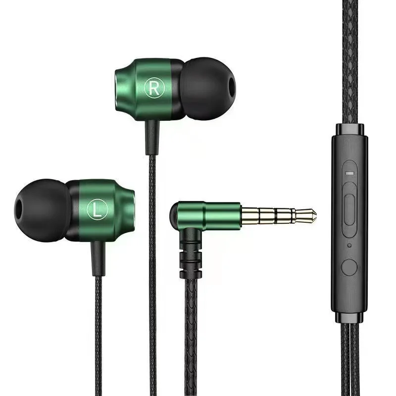 Premium Metal In-ear Wired Earphones with Mic & Stereo Sound