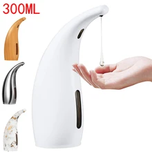 300ML dozownik do mydła automatyczny dozownik cieczy inteligentny czujnik podczerwieni kuchnia bezdotykowe dozowniki szamponu do łazienki tanie tanio CN (pochodzenie) Z tworzywa sztucznego 4*AAA Infrared induction Kitchen Bathroom