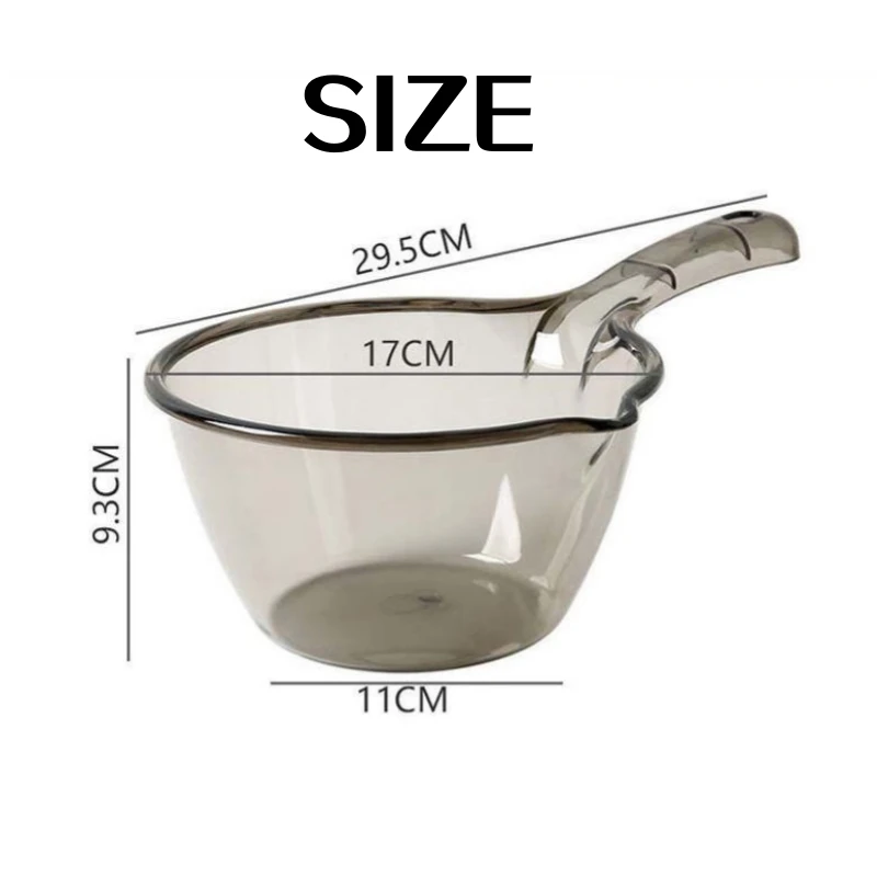 Creative Water Ladle 1 Set Big Water Dipper Transparent Plastic Scoop With Mouth Large Capacity Long Handle Dipper