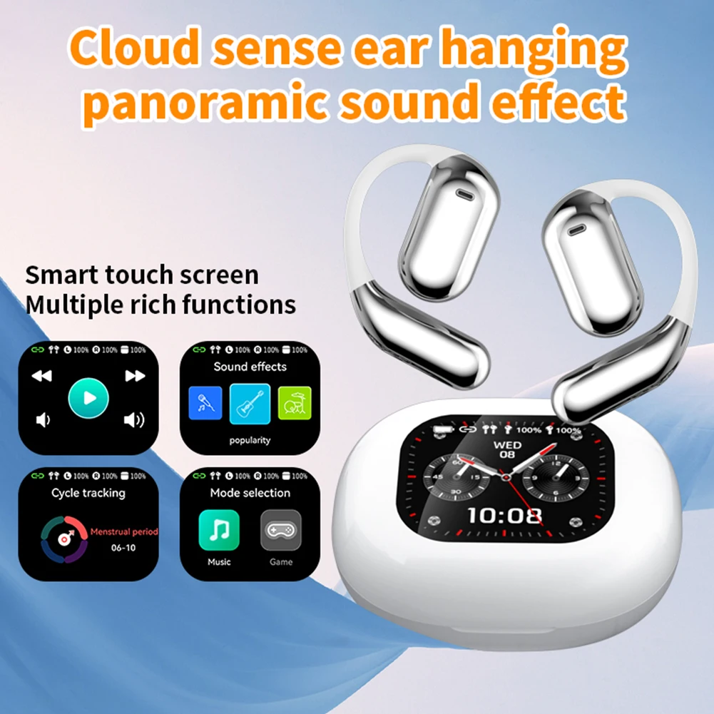 AI Earphone Translator Bluetooth Earphones Bluetooth 5.4 Real Time Two-Way Voice AI Wireless Headphones Office Travel Business