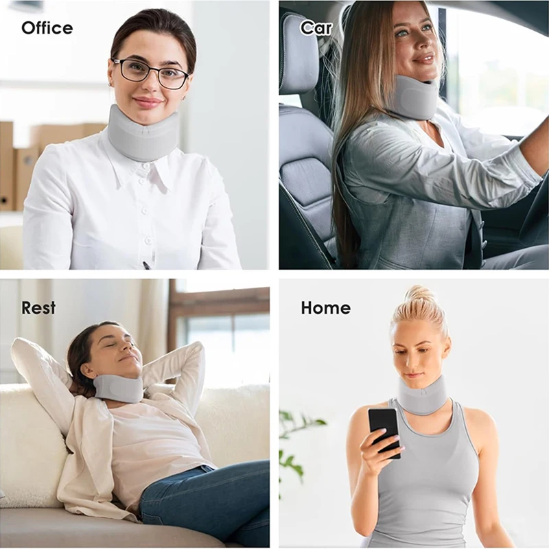Ice Silk Soft Foam Neck Brace Cervical Collar Splint Stretcher Traction Neck Support Pillow Breathable Muscle Relax For Sleeping