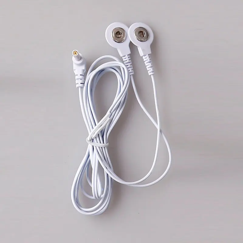 2-Way 2.35mm Plug Wires for Tens EMS Massager Electrical Nerve Muscle Stimulator Electrode Cable Line Wire for Electrode Pads 4