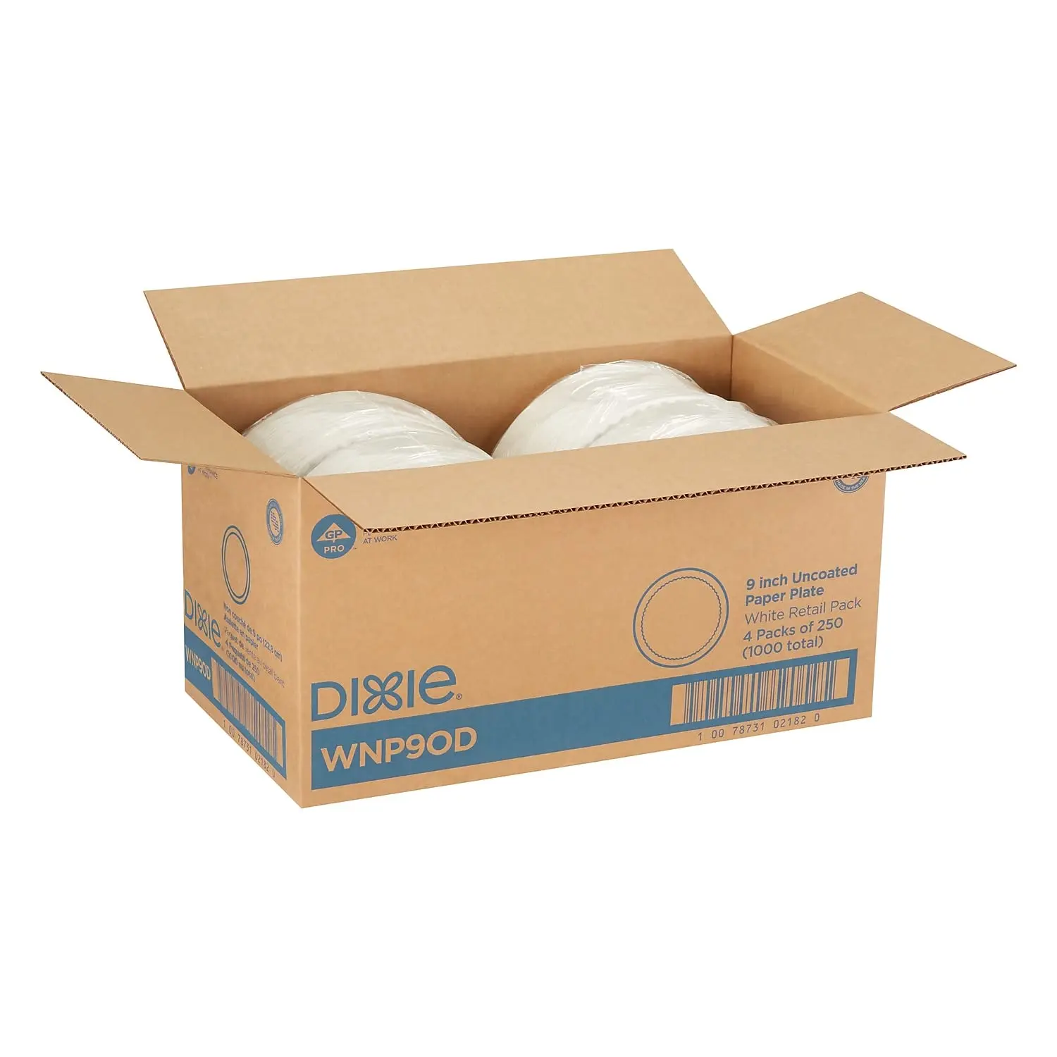 Georgia-Pacific Dixie 9'' Light-Weight Paper Plates by GP PRO (Georgia-Pacific)1,000 Count (250 Plates Per Pack4 Packs Per Case)
