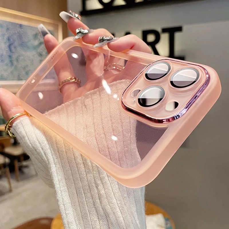 Elegant Glitter Shockproof Phone Case with Clear Silicone Back Cover
